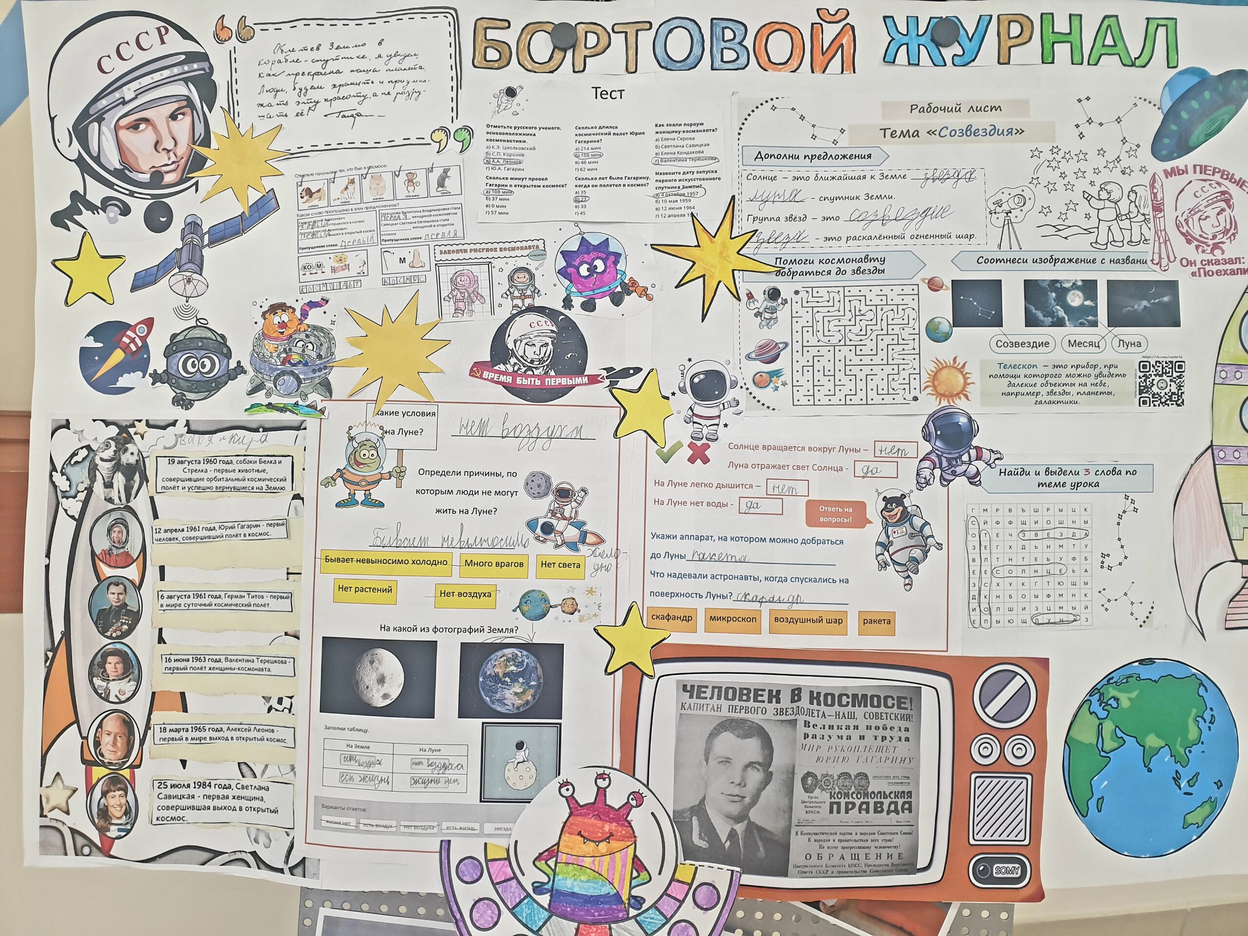 Бортовой журнал посвященный Дню Космонавтики и первому космонавту Юрию Гагарину.