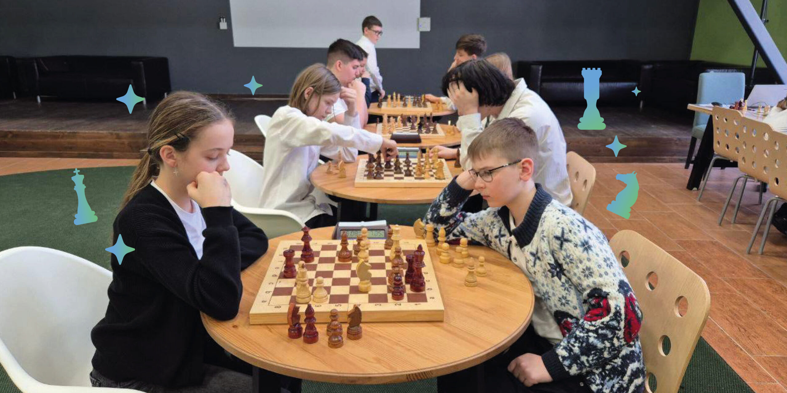 Chess tournament at an international school Source.